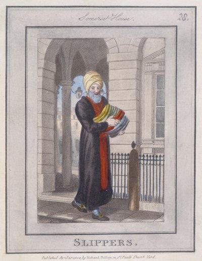Pantofole, da Description of the Plates, Representing the Itinerant Traders of London da William Marshall after Craig